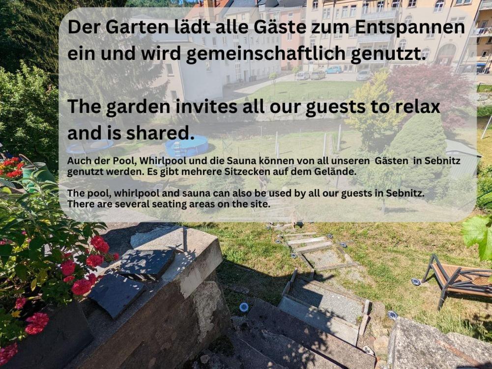 Apartamento Zi2 - Urlaubsmagie - Whirlpool, Sauna Und Garten Sebnitz Exterior foto